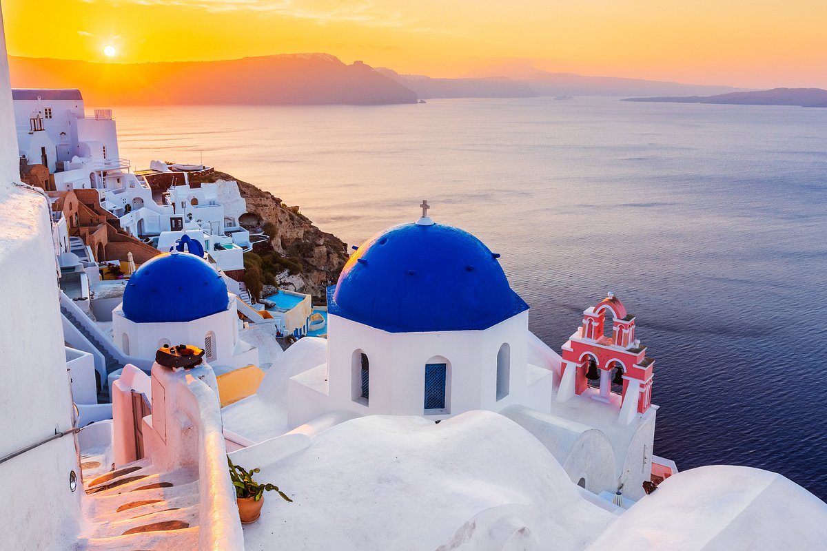 Santorini sunset view